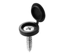 100 Tappi a Vite, 5mm Tappi a Vite in Plastica, Tappi Ripiegabili con Cerniera, Coperchi con Rondelle a Scatto, Capottine Ribaltabili per Coprire le Teste delle Viti, Cappucci (Nero)