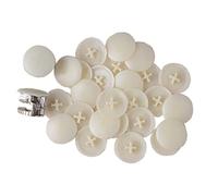 100 tappi coprivite, con foro rotondo Phillips, protezione per la testa della vite (bianco crema)