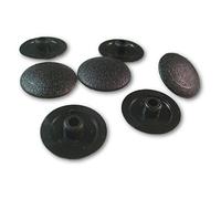 100 tappi di copertura per esagono incassato, con apertura chiave da 4 mm, in plastica, da 13 x 2,9 mm, di colore nero