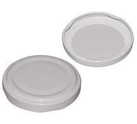 100 TAPPI TAPPO PER VASETTI IN VETRO bianchi idonei per bollitura