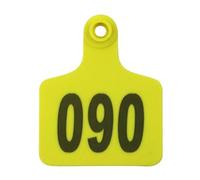 100 targhette per l'orecchio, in plastica, per bestiame, pecore, capra, maiale, per bovini, suini, suini, pecore, capre (giallo, 101-200)