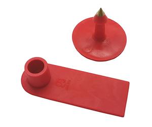 100 targhette per orecchie vuote, in plastica, per animali, bestiame, bestiame, bestiame, capre, pecore, maiali, mucche, bovini, vitelli, animali da fattoria, colore rosso