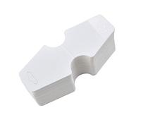100 targhette porta collane per la vendita di gioielli, etichette adesive pieghevoli in carta kraft, in pelle, carta appiccicosa, colore nero