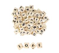 100 Tessere Scrabble Lettere Nere Numeri Per Artigianato A-Z Alfabeti Maiuscoli