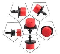 100 Testine Gocciolatoio Rosso Regolabili 8 Fori per Mini Irrigatori e Uso Giard