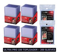 100 TOPLOADER + 200 SLEEVE Pokemon One Piece Magic Lorcana Dragon Ball Ultra Pro