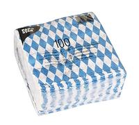 100 Tovaglioli, 1-velo piegato per 4 33 cm x 33 cm "Blu bavarese", Papstar 11121