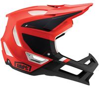100% Trajecta Casco Downhill, nero-rosso, taglia L 58 60 per maschi