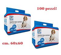 100 TRAVERSE Assorbenti per Cani cm60x60 Cuccioli Tappetini Pannolini Cane Gatto