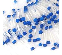 100 tubi da centrifuga in plastica, 15 ml, tappo a vite blu, fondo conico, segni graduati