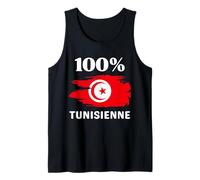 100% Tunisienne et fière de l'être Drapeau de la tunisie Canotta