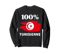 100% Tunisienne et fière de l'être Drapeau de la tunisie Felpa