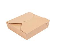 100 unità - Scatole americane microonde 'Thepack' 2910 ml 240 + 12Pp G/M2 21,7 x 21,7 x 6 cm naturale cartone ondulato Nano-Micro