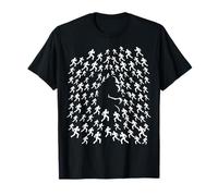 100 uomini contro 1 Gorilla divertente design minimalista Maglietta