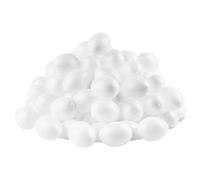 100 uova in plastica con foro, altezza 6 cm, diametro di 4 cm, colore bianco