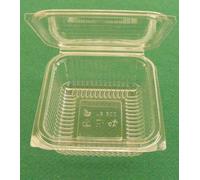 100 VASCHETTE CONTENITORE CON COPERCHIO TRASPARENTE QUADRATA CC 500 PER ALIMENTI
