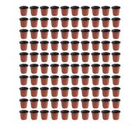100 vasi in plastica termoformata ecologica per trapianto di giardinaggio sostenibile e sviluppo precoce delle piante (100)