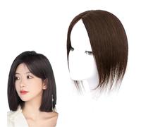 100% Veri Capelli Umani Toppers For Donna Parrucchino For Capelli Da 10 Pollici Base In Rete 7x9 Cm Clip In Posticci Superiori Estensioni Dei Capelli For Capelli Radi/Capelli Grigi (Color : Brown)