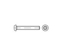 100 viti a testa piatta antifurto, ISO 7380, VG M6 x 16, in acciaio inox A2, lucide TX-TR