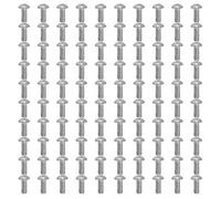 100 Viti a Testa Tonda con Impronta Esagonale M4, Acciaio Zincato, Kit da 100 Pezzi - Alta Resistenza, Anticorrosione, per Industria Meccanica e Strumentazione di Precisione (2802-0004-0010)