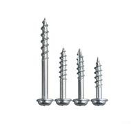 100 viti autofilettanti con foro tascabile, rivestite in zinco, progettate per la lavorazione del legno per creare giunti forti e connessioni in legno durature (38 mm)