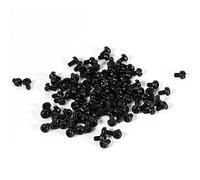 100 viti per bulloni, in nylon, M3, viti a dado, bullone a testa rotonda, crociforme cilindriche in nylon, 5 mm (nero)