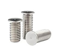 100 viti per saldatura a punti M3 M4 M5 M6 M8 M10 in alluminio, rame e acciaio inossidabile per scarico condensatore (Stainless,25 mm, M10 (10 pezzi)