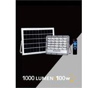 100 w faro led pannello solare ricaricabile illuminatore luce bianca telecomando
