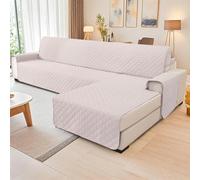 100% Waterproof 2/3/4 Seater Sofa Cover with Peninsula, Universal Reversible Corner Sofa Cover Waterproof sofa cover with peninsula: The waterproof sofa cover is equipped with a double protective laye