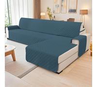 100% Waterproof 2/3/4 Seater Sofa Cover with Peninsula, Universal Reversible Corner Sofa Cover Waterproof sofa cover with peninsula: The waterproof sofa cover is equipped with a double protective laye