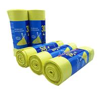 100 WELLHOME Borsa classica Sacchetti per immondizia in polietilene 50x75 Cm 30l Giallo