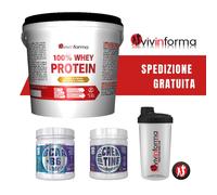 100% Whey Protein Vivinforma 4 kg + Shaker 700 ml + Creatina + BCAA con B6