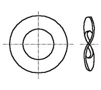 100 x 1227769 rondella ondulata, molla M3 D = 8 mm h = 0,5 mm bronzo a molla ...