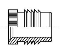100 x 1430904 inserto filettato ottone M3 BN 1936 L: 4,8 mm per plastica BOSSARD