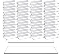 100 x 20 cm mensole a doghe da appendere, accessori a doghe, ripiani in plastica trasparente per pareti, negozi di scarpe per la casa, forniture per boutique (confezione da 100)