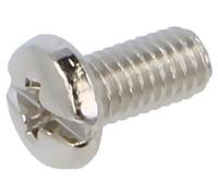 100 x 7689-1 vite M3x6 testa: cilindro Phillips, ottone dritto nichel KEYSTONE