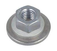 100 x 9037256 dado con flangia, con supporto, esagonale di sicurezza M8 1,25 ...