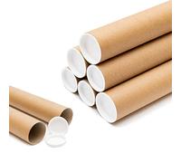 100 x A0 Tubi Postali per Poster Opere D'arte Dipinti Documenti Disegni Carta Rotoli 885 mm x 45 mm + Tappi Terminali