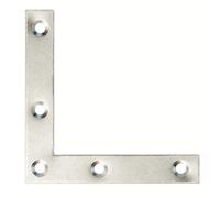 100 X Angoli Di Mobili 60 X 60 X 10 X 1,5 Angolo Piatto Angolo Argento Zincato