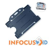 100 X Blu Scuro Quadrante con Apertura Rigido Scheda Titolari per Id