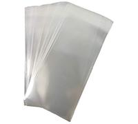 100 X BUSTINE PLASTICA TRASPARENTE CHIUSURA ADESIVA 10 x 6 CM