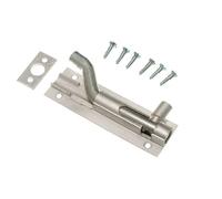 100 X Cigno Collo Alluminio Spazzolato Bagno Porta Bullone Chiusura 7.6cm 75mm