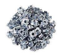 100 x Dadi a Griffe M6 x 10 x 18 mm con 4 Griffe per il Fissaggio di Parti di Mobili Dado con Griffe Manicotti da
