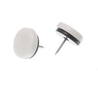 100 X Knock In White Nylon Floor Protector Gliders 28Mm 1 1/8" | Onestopdiy