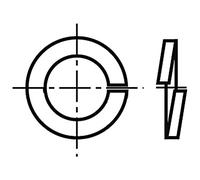 100 x M10/BN5258 DIN7980 3062118 rondella molla M10 D = 16 mm h = 2,5 mm A2...
