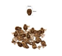 100 X Plastica Teschio Testa Borchie Punk Moda Pelle Artigianato Pin Retro Rivet