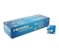 100 X Renata 364 SR621SW Batteria Per Orologio Svizzera 1.55V AG1 Nuove