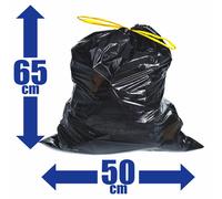 100 x sacchetti della spazzatura 30 L nastro di trazione extra forte...