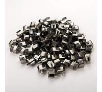 100 x SO-TECH® Reggiripiani per Mensole in Vetro E410 Portaripiani Supporto per Ripiani zincato con Sicura