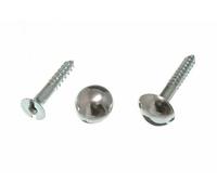 100 X Specchio Vite Cromato E Cupola Testa Tappo 32mm Lunghezza Onestopdiy Nuovo